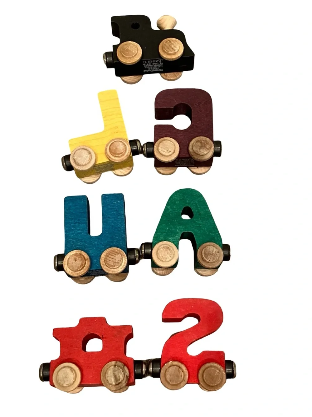 Maple Landmark Name Train Wooden Letters Magnetic Connection Engines CLAUS Lot